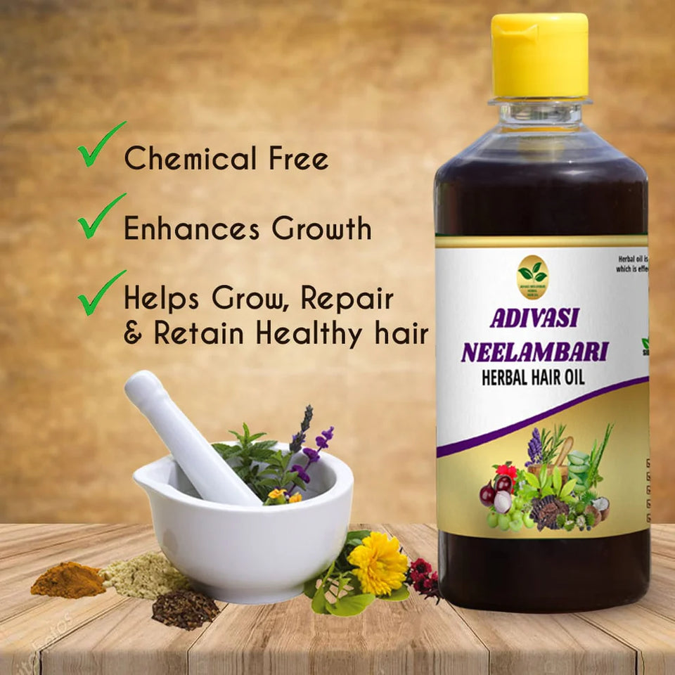 Adivasi® Vedambari Herbal Hair Oil | Say Good Bye To All Hair Problems